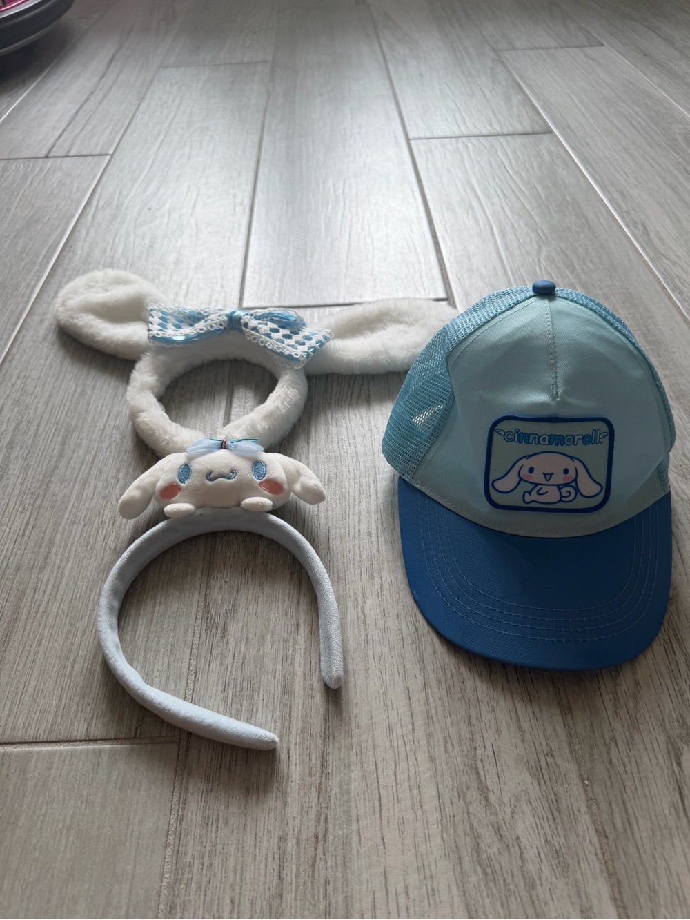 Cinnamoroll Blue Mesh Trucker Hat headband bundle